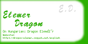 elemer dragon business card